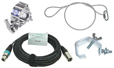 Licht Zubeh&ouml;r DMX-Kabel C-Haken Fangseile