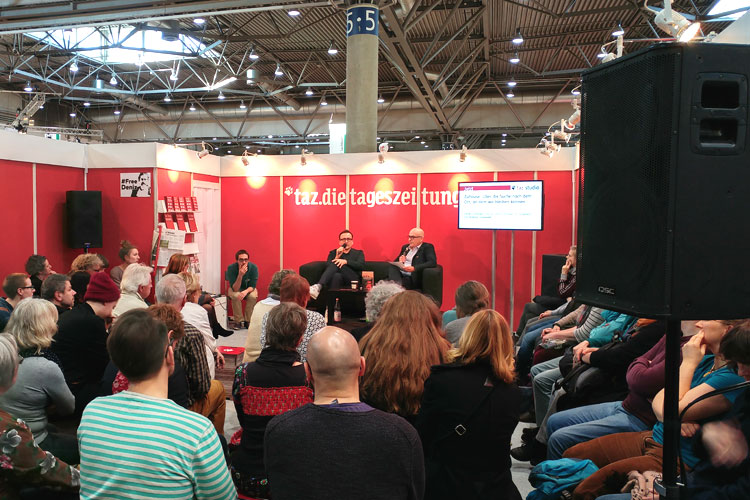 Leipziger Buchmesse 2017 taz Stand