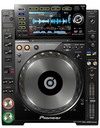 Pioneer CDJ 2000 Nexus / CDJ-2000NXS pitch- und scratchbarer Profi DVD-CD Player mit LAN, SD, USB, Recordbox