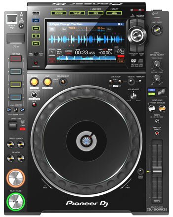 Pioneer CDJ-2000 Nexus 2 / CDJ-2000NXS2 pitch- und scratchbarer Profi DVD-CD Player mit LAN, SD, USB, Recordbox